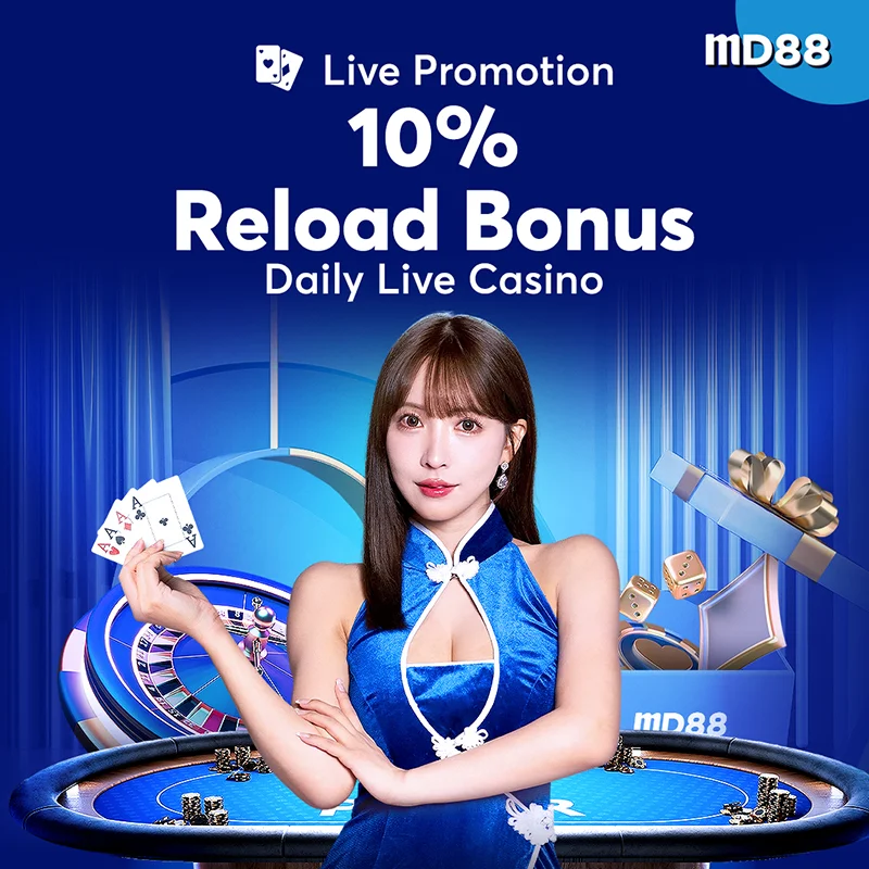 MD88 10% Live Casino Bonus