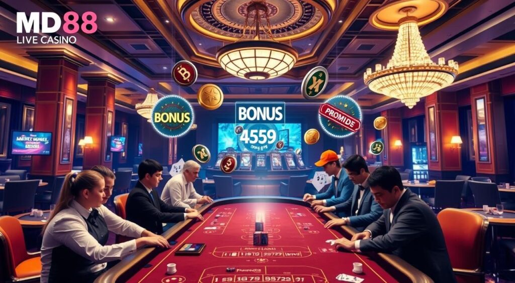 MD88 live casino bonuses