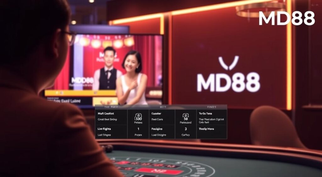 md88 live casino gaming interface